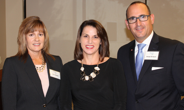 Photo of NCH Seminar for Professional Advisors' featured speaker Amy K. Kanyuk, Esq., with BMO Wealth Management sponsor representatives Julie Ann Garber and Serge Ecityan.